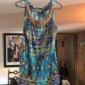 Life is a Beach ... enjoy this beaded  tank blouse ...worn once. Size med